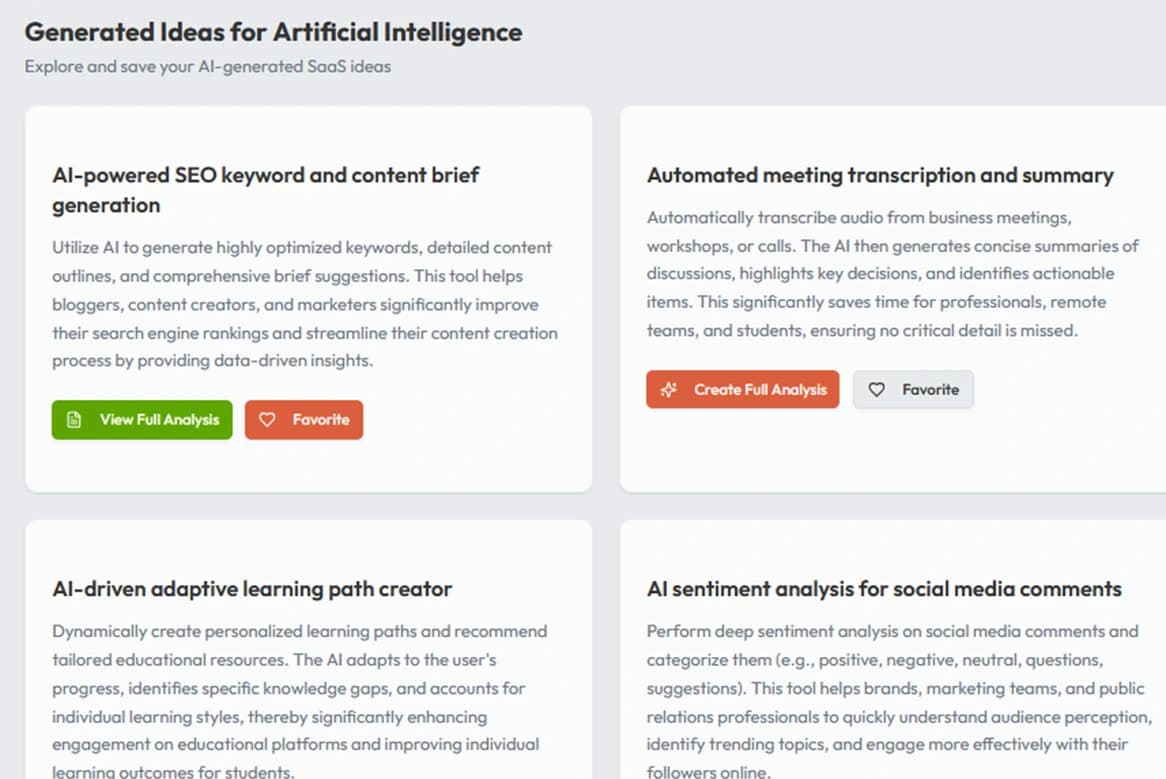 AI SaaS Idea Generator